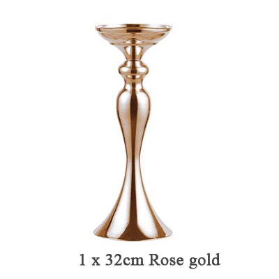 ERMAKOVA Candle Holders Stand Column Candlestick Event Road Lead Flower Vase Rack Table Wedding Centerpieces Party Dinner Decor