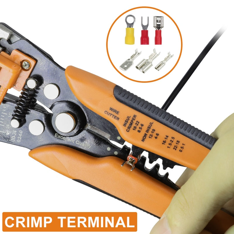 Crimper Cable Cutter Automatic Wire Stripper Multifunctional Stripping Tools Crimping Pliers Terminal 0.2-6.0mm2 tool