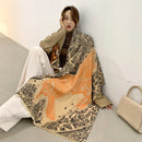 Luxus Winter Kaschmir Schal Frauen 2022 Design Warme Pashmina Decke Pferd Schals Weibliche Schal Wraps Dicken Foulard Bufanda