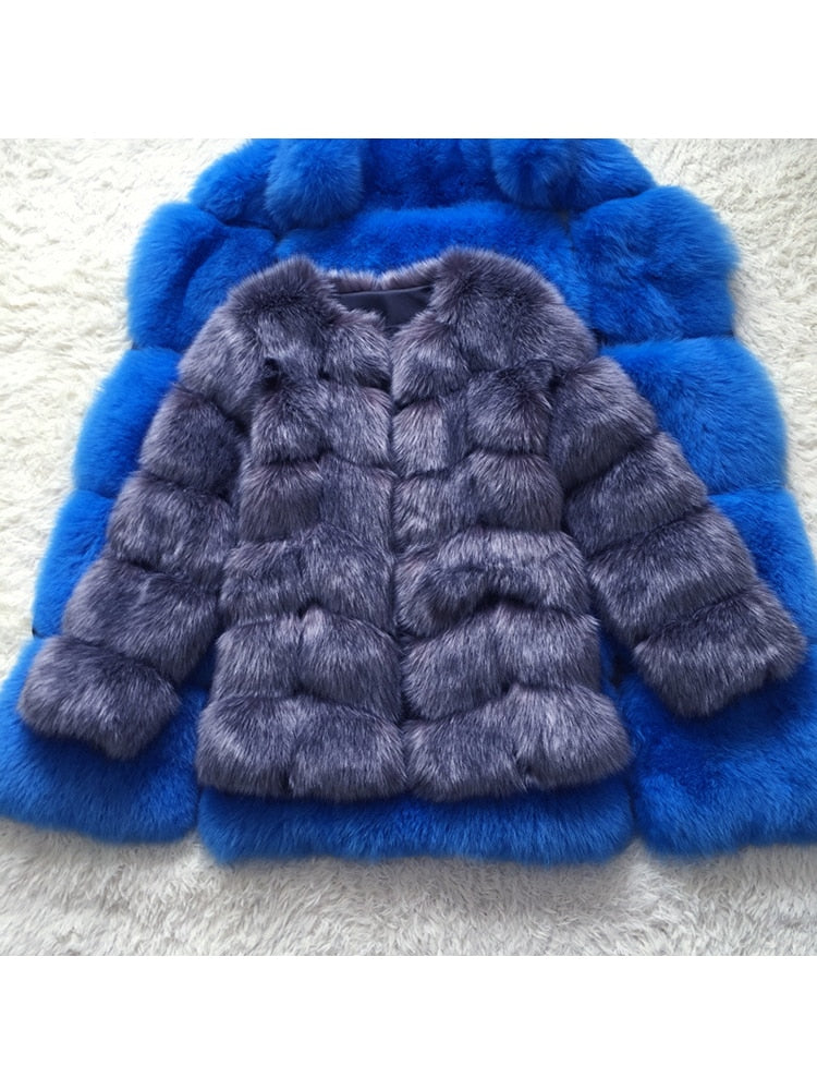ZADORIN New Luxury Splicing Long Faux Fur Coat Women Thick Warm Winter Fashion Fluffy Faux Fur Jacket Coats for Women Outerwear