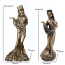 ERMAKOVA Große Harz geblendete griechische Reichtumsgöttin Fortuna Figur Pluto Lucky Fortune Skulptur Büro Geschenk Home Decor