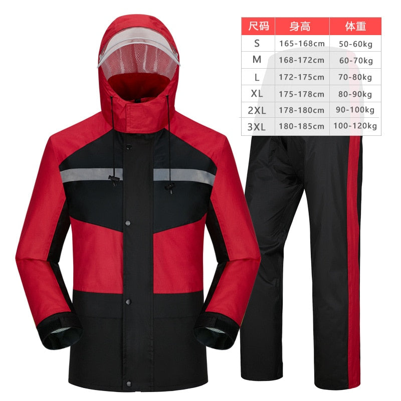 Chubasquero, pantalones de lluvia, traje para hombres y mujeres, ropa protectora para montar en motocicleta para adultos, chubasquero antitormenta