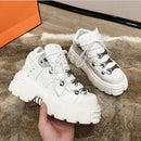 2020 Punk Style Women Sneakers Lace-up 6CM Platform Shoes Woman Creepers Female Casual Flats Metal Decor Tenis Feminino