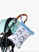 Elinfant 1 Stück große hängende nasse/trockene Eimertasche für Stoffwindeln, Einlagen, Windeln, Wäsche mit zwei wasserdichten Wickeltaschen mit Reißverschluss