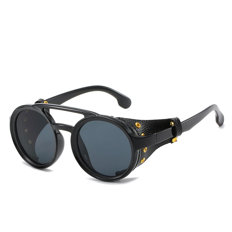 Steampunk Runde Sonnenbrille Marke Design Damen Herren Vintage Steam Punk Sonnenbrille UV400 Sonnenbrille Shades Oculos de sol