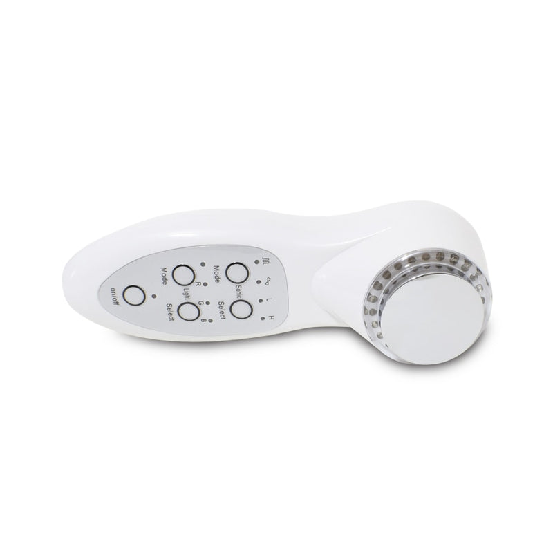 Masajeador de ojos ultrasónico de 3Mhz, 7 LED, rejuvenecimiento de la piel, cuidado de la iontoforesis, limpiador de la piel, belleza Facial, 110-240V