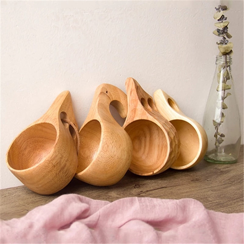 New Chinese Portable Wood Coffee Mug Rubber Wooden Tea Milk Cups Water Drinking Mugs Drinkware Handmade Juice Lemon Teacup Gift