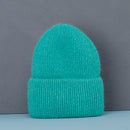 Sombrero de invierno de gran venta, sombreros de invierno de piel de conejo Real para mujer, gorros cálidos a la moda para mujer, gorro para la cabeza con cubierta sólida para adultos