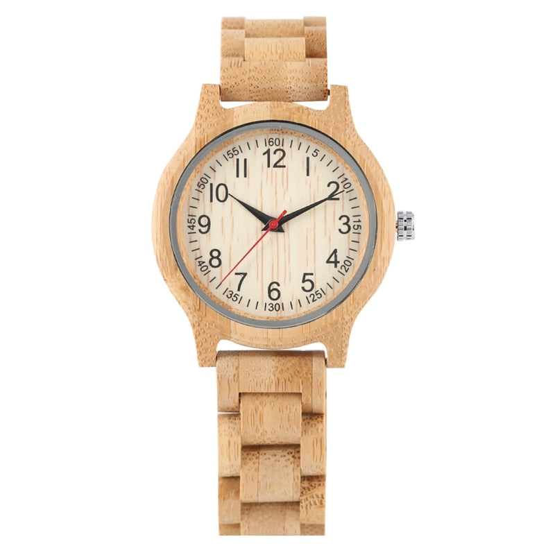 Women Wood Watch Natural All Bamboo Wood Clock Watches Top Brand Luxury Quartz Ladies Dress Watch Wooden Bangle as Best Gifts