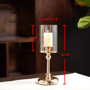 Golden Candle Holder Metal Candlestick Festival Wedding Dining Table Decoration Candle Accessory Desktop Candlesticks Home Decor