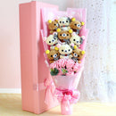 Hot Sale Cute Teddy Bear Stuffed Animal Plush Toy Cartoon Bouquet Gift Box Creative Birthday Valentine&