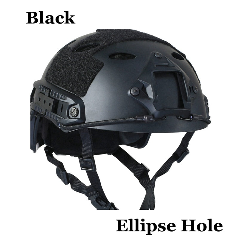 Casco táctico Fast MH PJ Casco Airsoft Paintball Cascos de combate Deportes al aire libre Cabeza de salto Equipo de protección