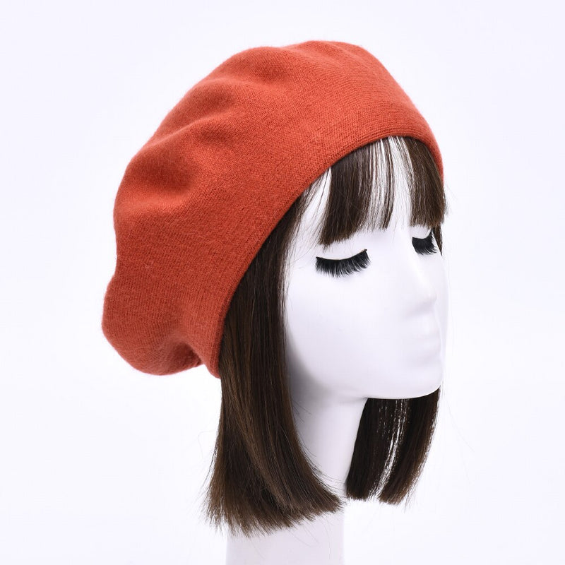 Frauen Baskenmütze Mode Hut Winter Weibliche Gestrickte Baumwolle Wolle Hüte Frühling Marke Mädchen Wolle Einfarbig Baskenmütze