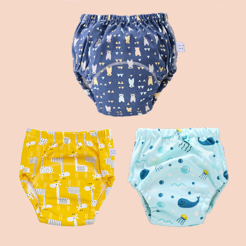 Baby Reusable Diapers Panties Potty Training Pants For Children Ecological Cloth Diaper Washable Toilet Toddler Kid Cotton Nappy