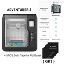 Impresora 3D Flashforge Adventurer 3 Kit de bricolaje Nivelación automática WIFI Fuera de la caja Cámara incorporada Nivelación automática Impresión en la nube 3D