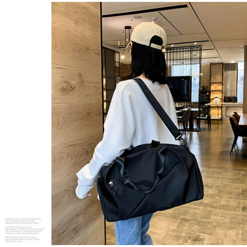 Bolso de viaje con volantes para mujer, bolso de mano para equipaje de hombre, bolso de lona de gran capacidad, bolso de mano grande para fin de semana, bolso de hombro tipo bandolera para mujer