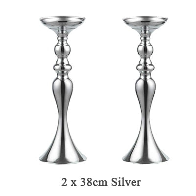 ERMAKOVA Candle Holders Stand Column Candlestick Event Road Lead Flower Vase Rack Table Wedding Centerpieces Party Dinner Decor