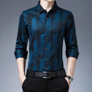 2022 Brand New Long Sleeve Men Social Shirt Streetwear Casual Striped Shirts Dress Mens Slim Regular Fit Clothes Fashions 1302