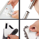 Fregona triangular para lavar el techo de vidrio, escobilla de goma para limpieza de polvo, pared de cocina, pisos planos, ventanas, cepillo limpiaparabrisas telescópico para el hogar