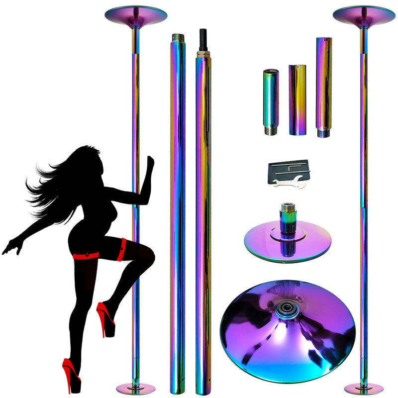 45mm Profesional Golden Stripper Pole Dance Spin Pole Extraíble Home Fitness Ejercicio Training Pole D POLE Kit Freeshipping