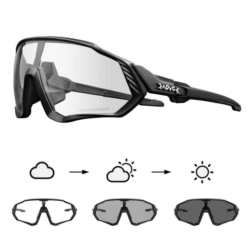 Kapvoe Photochromic Cycling Sunglasses Men Women Sport Road Mtb Mountain Bike Bicycle Glasses Cycling Glasses Eyewear Goggle