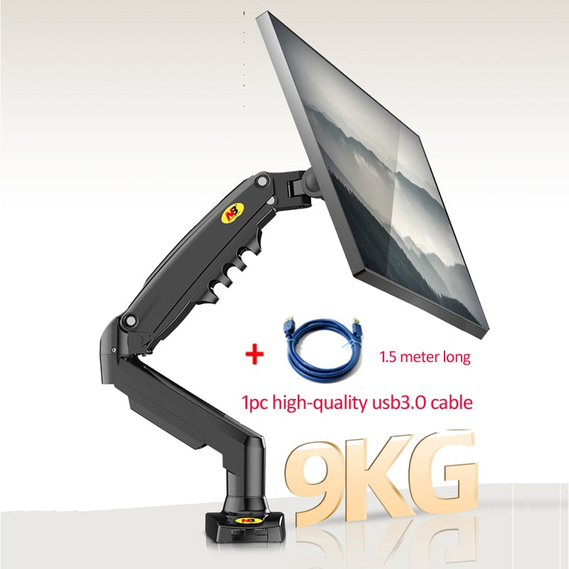 2019 NEW NB F80 Desktop17-27" LCD LED Monitor Holder Arm Gas Spring Full Motion Gas Strut Flexi TV Mount Loading 2-9kgs