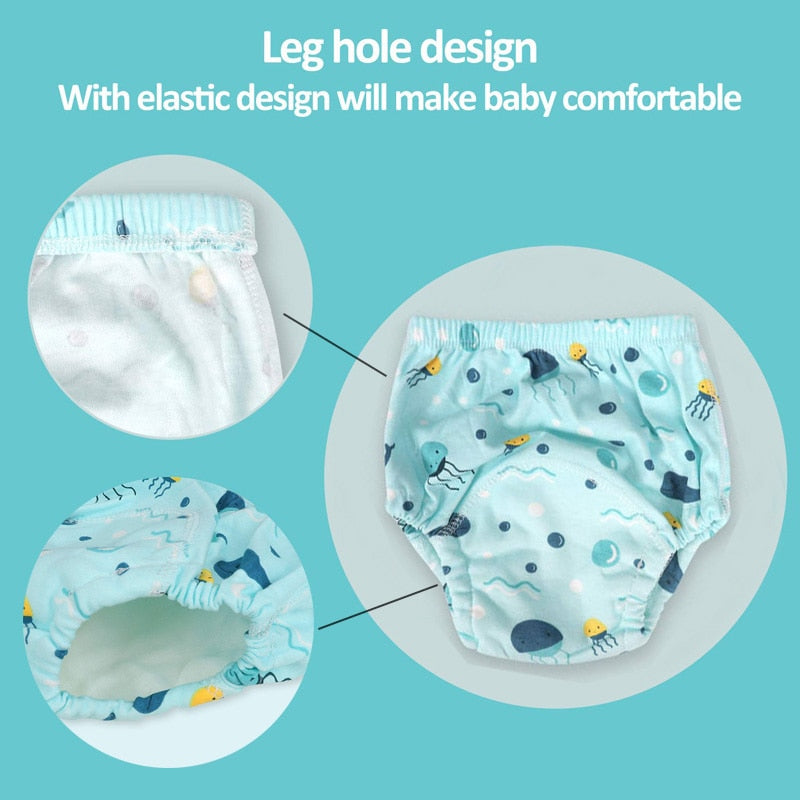 Baby Reusable Diapers Panties Potty Training Pants For Children Ecological Cloth Diaper Washable Toilet Toddler Kid Cotton Nappy