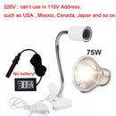 UVA+UVB 3.0 Reptile lamp Set with Clip-on Bulb Lamp Holder and Thermometer Hygrometer Turtle Tortoises Basking Heating Lamp Kit