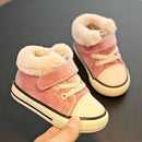 Baby Winter Shoes Girls 1-3 Years Old Warm Fur Boys Shoes Plus Velvet Girls Toddler Boots 2022 Winter Children&