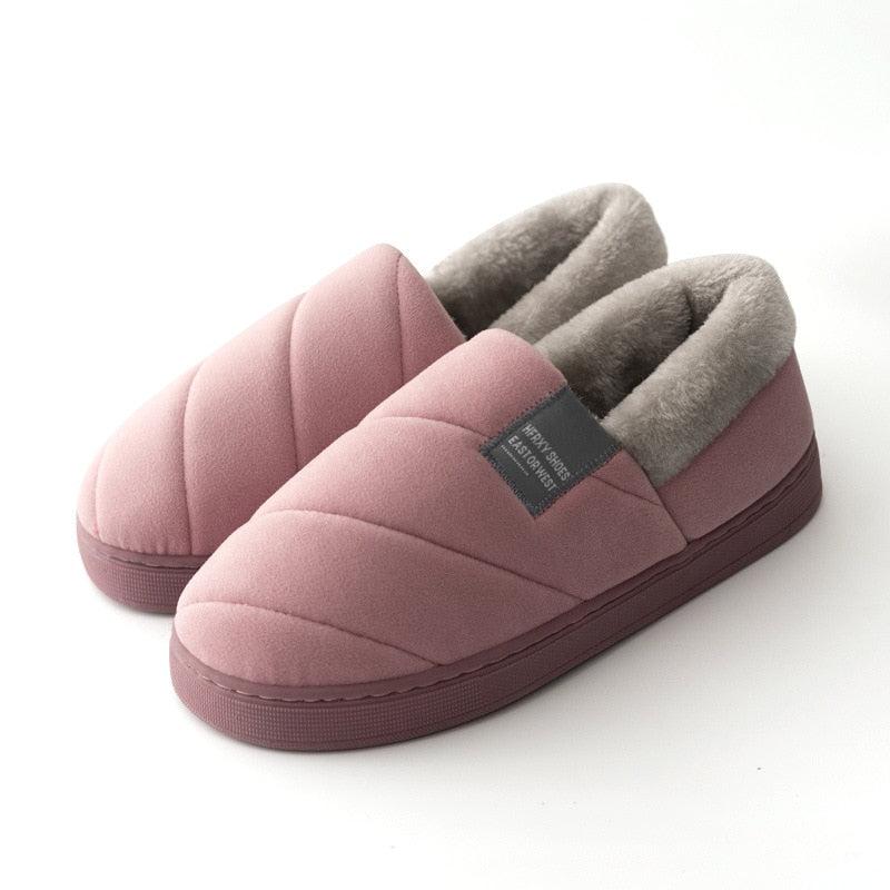 Extra Size 46 47 Women Men Winter Cotton Slippers Thick Bottom Wrap Heel Cotton Shoes Warm Indoor Home Cotton Shoes Plus Size