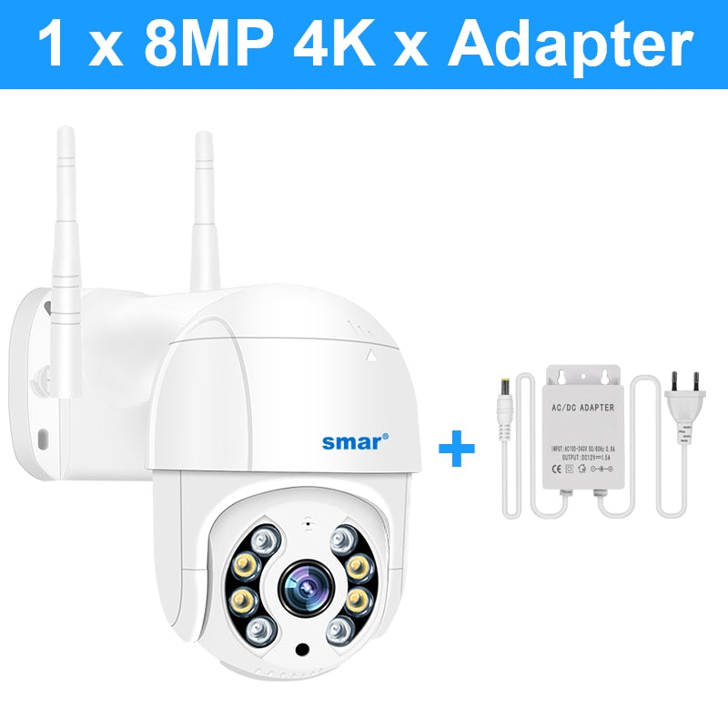 Smar 1080P 3MP 5MP 4K WiFi Camera Outdoor 5X Digital Zoom PTZ Wireless Camera IR Night Vision Two Way Audio Home Security XMEYE