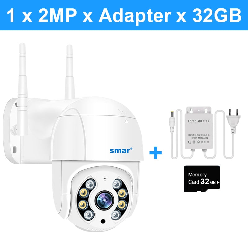 Smar 1080P 3MP 5MP 4K WiFi Camera Outdoor 5X Digital Zoom PTZ Wireless Camera IR Night Vision Two Way Audio Home Security XMEYE