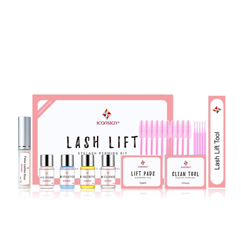 Upgrade-Version ICONSIGN Lash Lift Kit Eyelash Perm Set Lifting Lashes Eyelash Curl Eyelash Enhancer for Salon Eye Makeup Tool