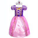 Mädchen Rapunzel Kleid Kinder Sommer Tangled Fancy Prinzessin Kostüm Kinder Verkleidung Geburtstag Karneval Halloween Party Kleidung 2-8T
