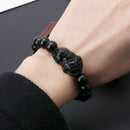 Wealth and Good Luck Chinese Fengshui Pixiu Bracelet Unisex  Wristband Men Women Bracelets Obsidian Beads Bracelet Jewelry Gift