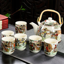 Hot Sale Yixing Ceramic Tea Set Tea Tray Outdoor Camping Mountaineering TeaSet Chinese Tea Ceremony NLSLASI tea pot and cup set