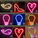 LED Cloud Design Neon Sign Night Light Art Decorative Lights Plastic Wall Lamp for Kids Baby Room Holiday Lighting Xmas Party