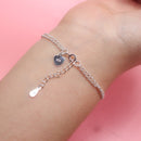 Trustdavis Genuine 925 Sterling Silver Sweet Minimalist Double Layer Infinity CZ Bracelet For Women Wedding Jewelry Gift DS2177