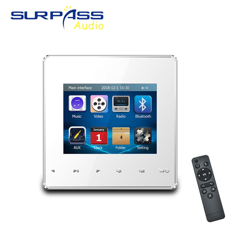 Smart Home Pro Audio Hintergrund HiFi Musik Mini Wand Verstärker System TV Touch Key Digital Stereo Musik Bluetooth Player RS485