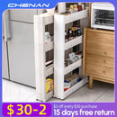 Mobile Storage Shelf Interspace Gap Shelf Kitchen Storage Shelf Bathroom Storage Rack Fridge Side Seam Finishing Rack