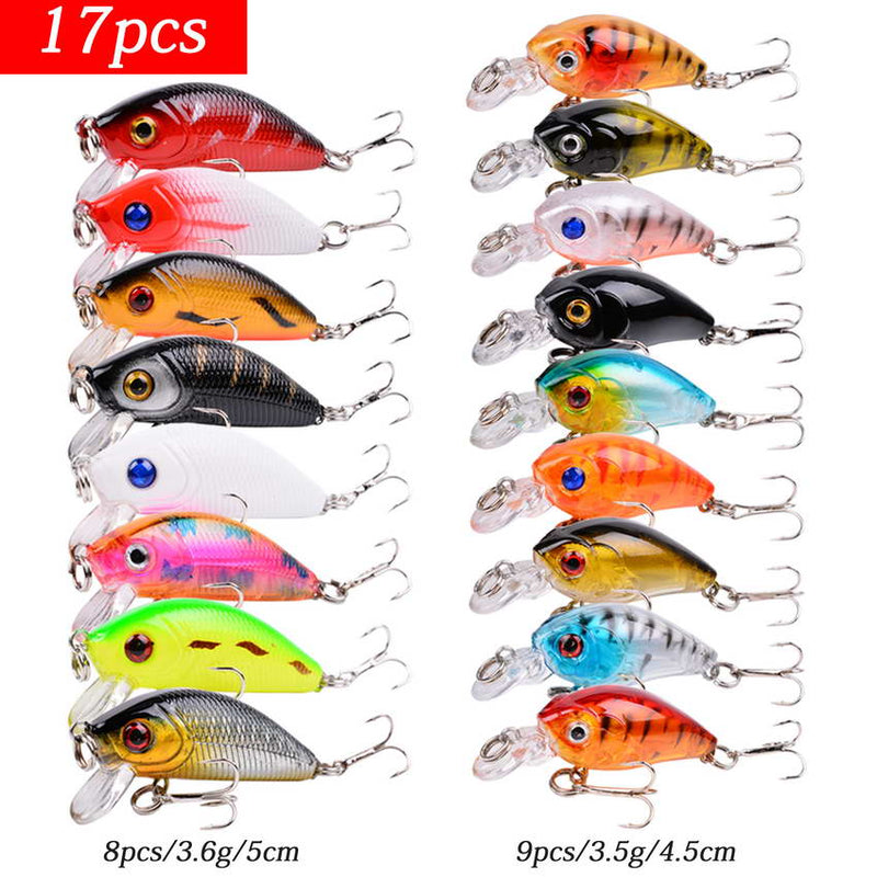 Aorace Fishing Lure Set Fishing Hard Bait Mini Minnow Floating Swing Crankbait Crazy Wobblers Artificial Bionic Crank Lures