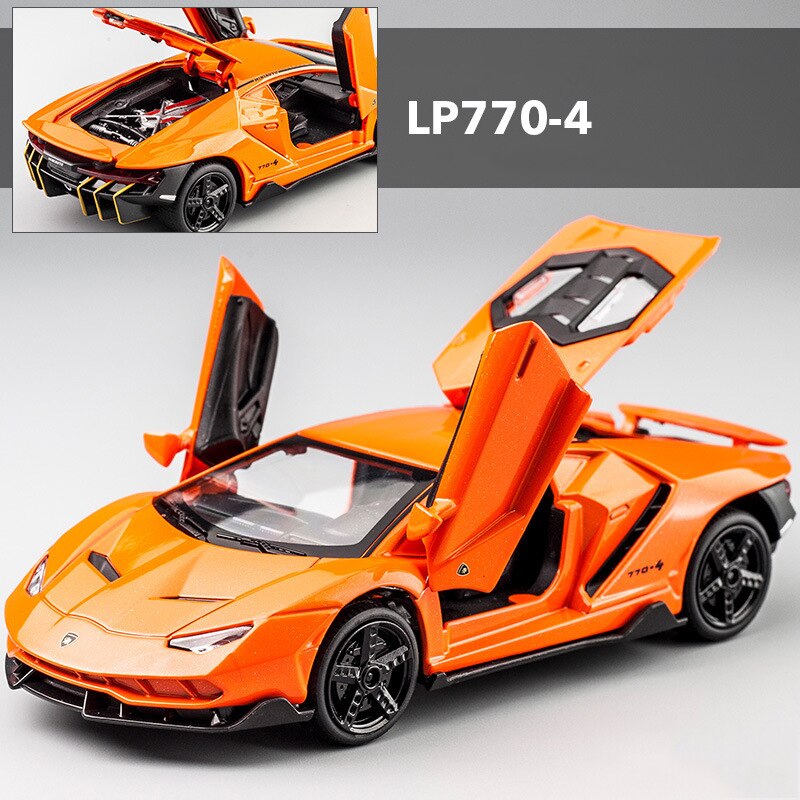 LP770 LP750 1:32 Lambos Car Alloy Sports Car Model Diecast Sound Super Racing Lifting Tail Hot Car Wheel For Children Gifts