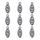 80-160pcs Cubic Zirconia Rhinestone Charms Pendants Drop Heart Crystal Charms for Jewelry DIY Earrings Necklace Bracelet Making