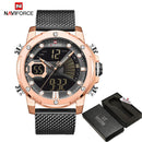 New Watches NAVIFORCE Top Brand Luxury Gold Quartz Mens Watch Waterproof Big Sport Wrist Watch Stainless Steel Date Reloj Hombre