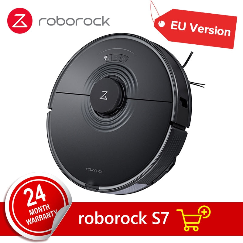 Roborock robot s7, робот пылесос, Trapeador sónico ultrasónico, Fregona de detección de alfombras, Control inteligente de aplicaciones, Versión global