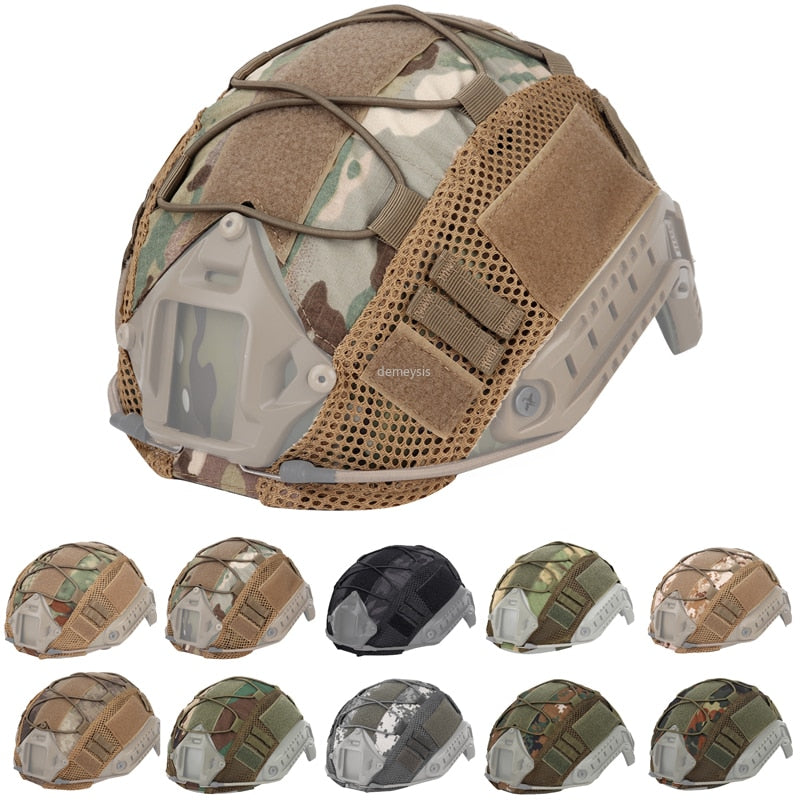 Cubierta de casco táctico para casco rápido MH PJ BJ Airsoft Paintball ejército casco cubierta accesorios militares