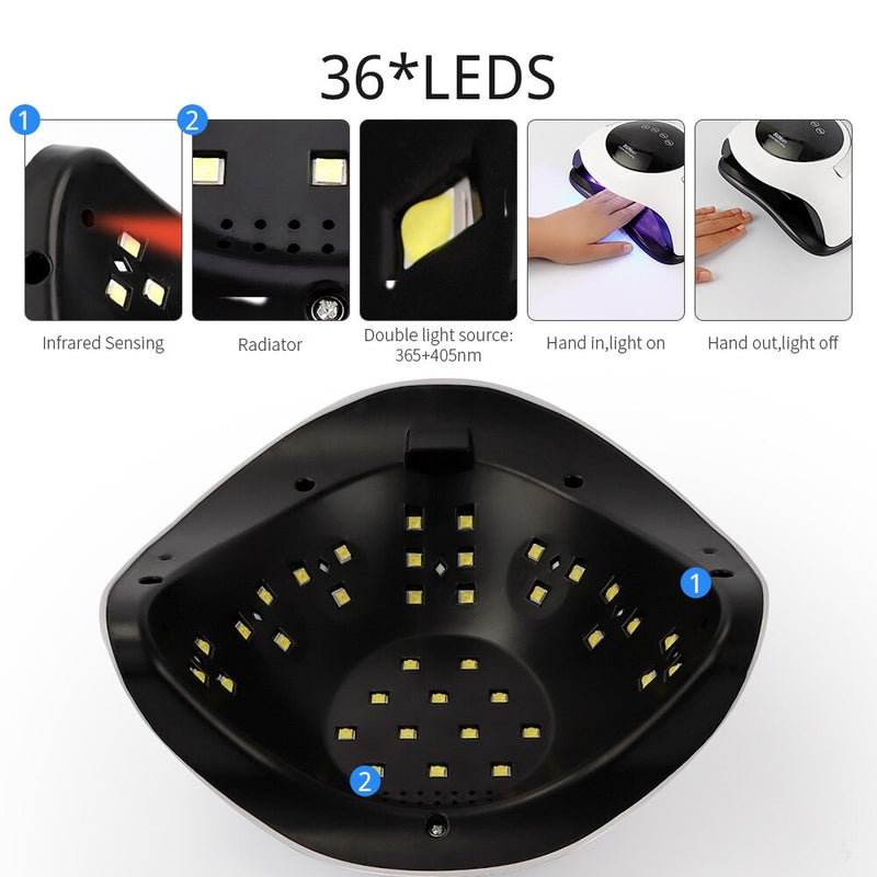 Smart Sensor UV-Nagellampe Nageltrockner LED-UV-Eislampe Maniküre Pediküre Nagelgel-Härtungslack UV-Licht Schnell trocknender Nagellack