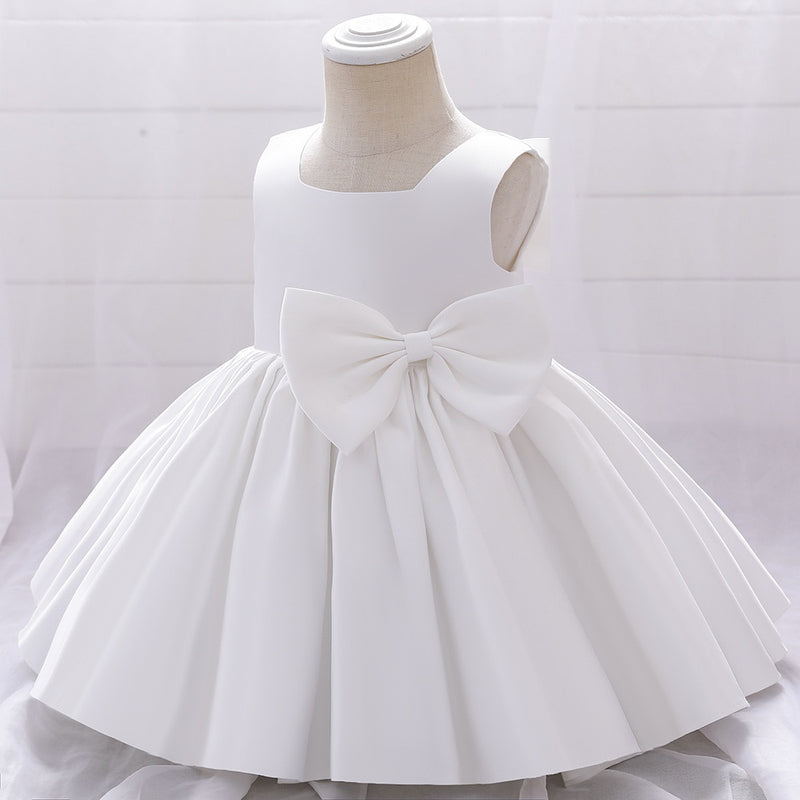 Flower Baby Girls Wedding Birthday Bownot Dresses Clothing Toddler Kids Princess Party Ball Gown Dress Costume Clothes for 1-10y