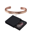 Magnetic Copper Bracelet for Women Rose Gold Color Adjustable Cuff Bangle Health Energy Magnetic Bracelets for Arthritis Pain