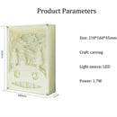 New Novelty Night Light Totoro Paper-cut Atmosphere Lamp 3D Paper Carving Art Decoration Lamp USB Power for Living Room Bedroom